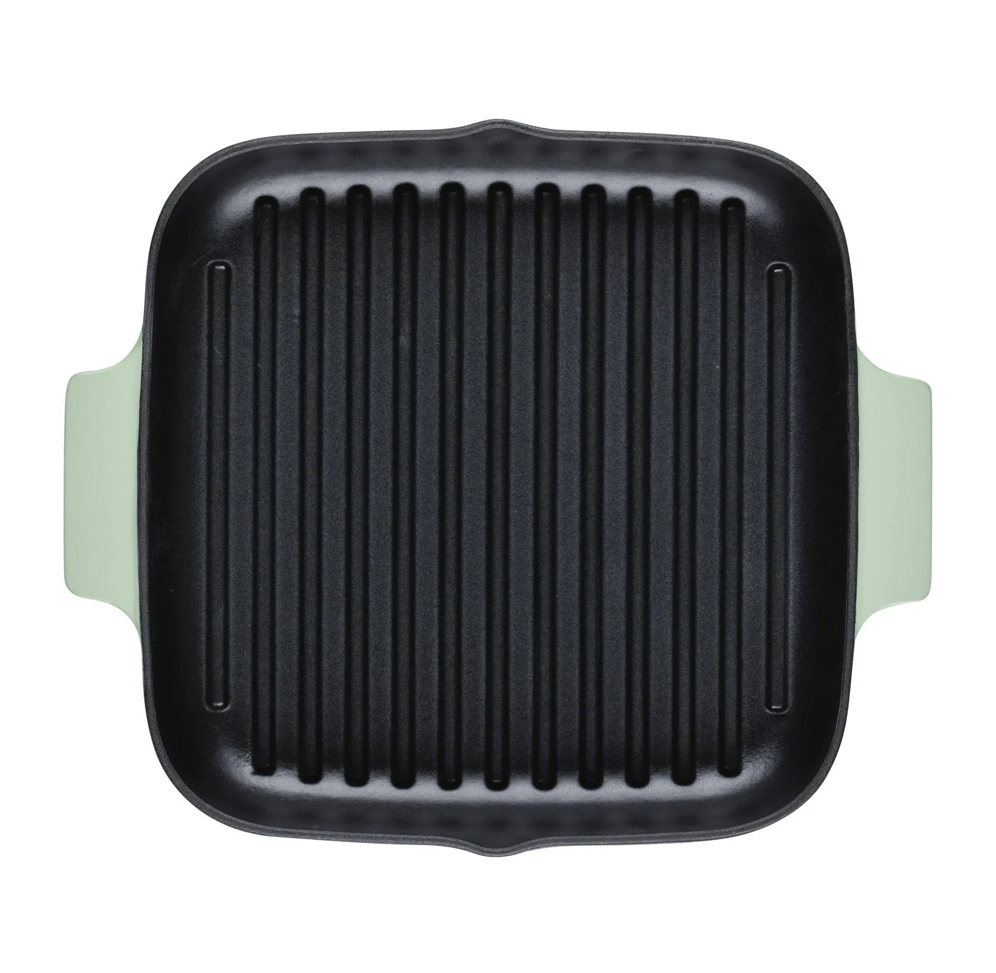 Enameled Cast Iron Square Grill and Roasting Pan, 11-Inch - Pistachio - Kaedas