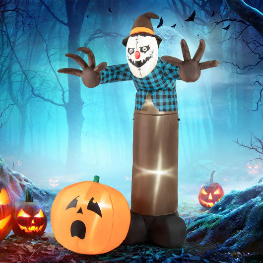 7 FT Inflatable Halloween Haunted Scarecrow Pumpkin Ghost With Built-in LED Lights - Kaedas