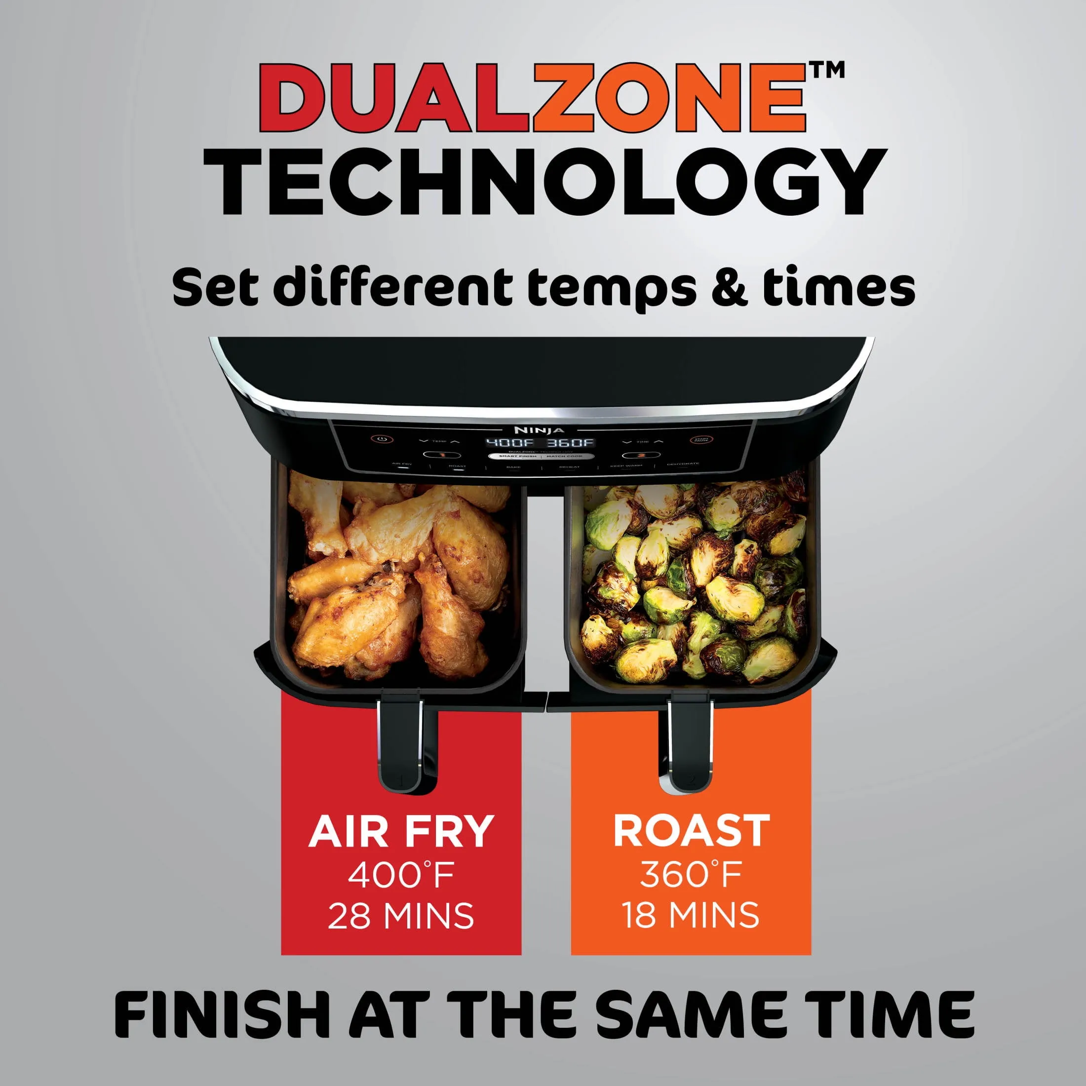 Ninja Foodi 6-In-1 10-Qt 2-Basket Air Fryer With DualZone Technology - Kaedas