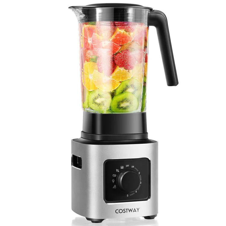 1500W 5-Speed Countertop Smoothie Blender With 5 Presets and 68oz Tritan Jar-Silver - Kaedas