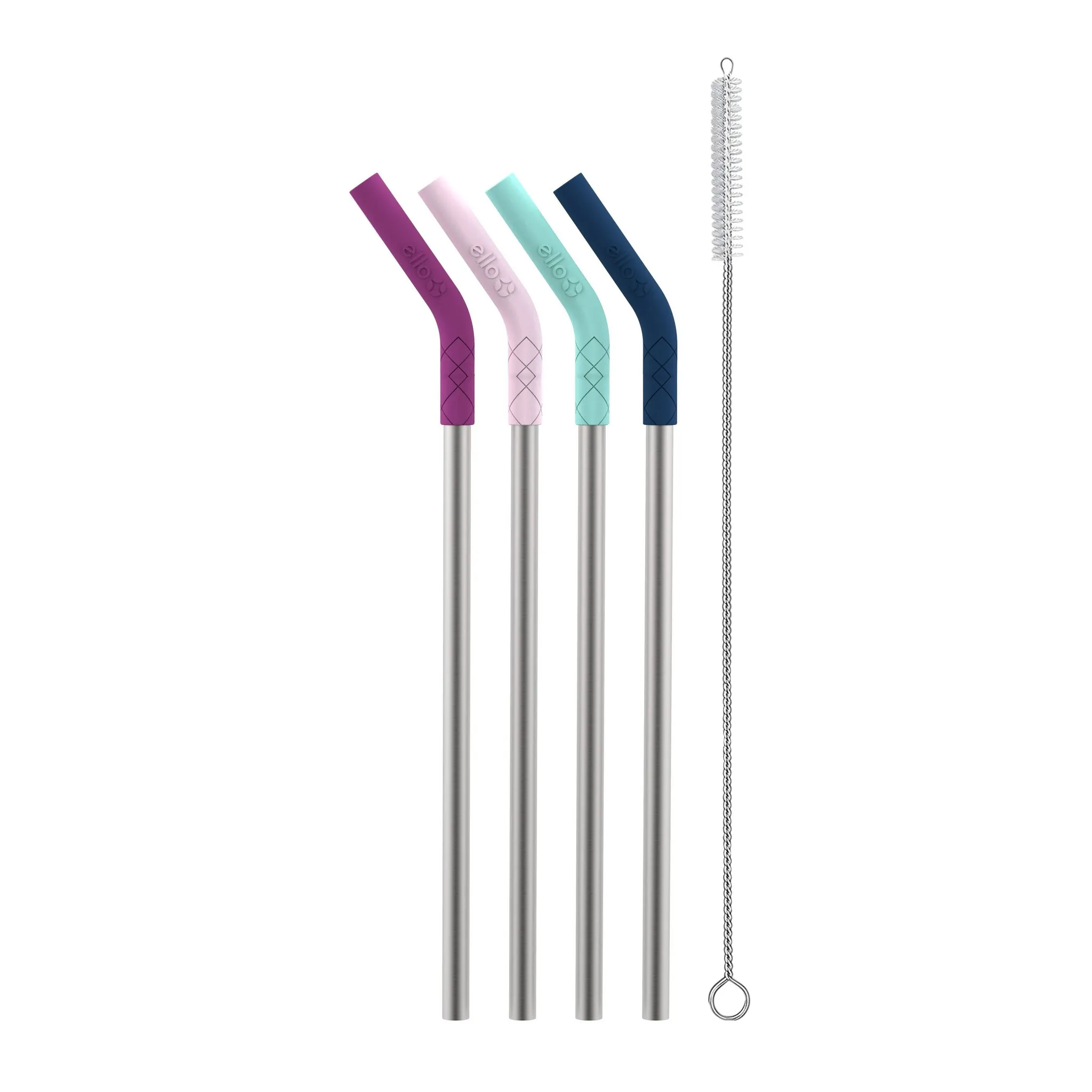 4pk Stainless Straws with Silicone Tips - Kaedas