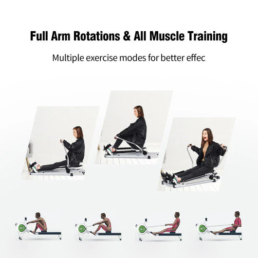 Exercise Adjustable Double Hydraulic Resistance Rowing Machine - Kaedas