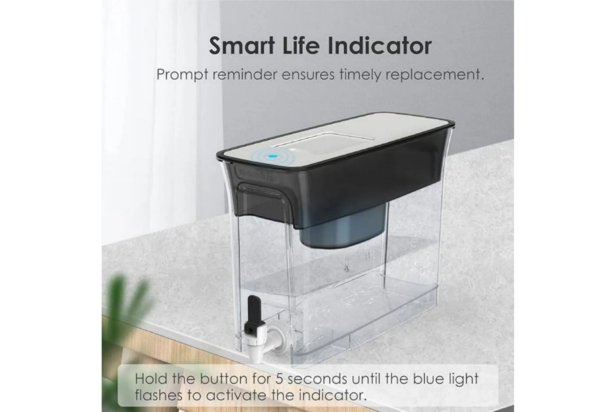 Alkaline Water Filter Dispenser - Black - Kaedas