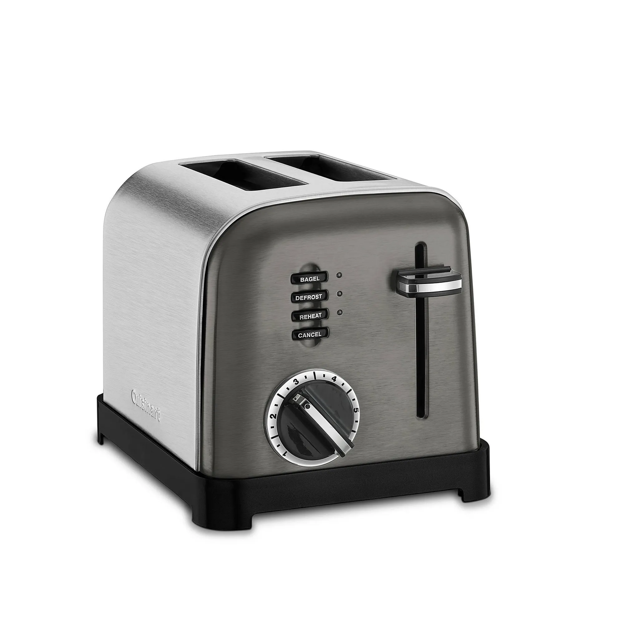 2-Slice Classic Toaster - Black Stainless Steel - Kaedas