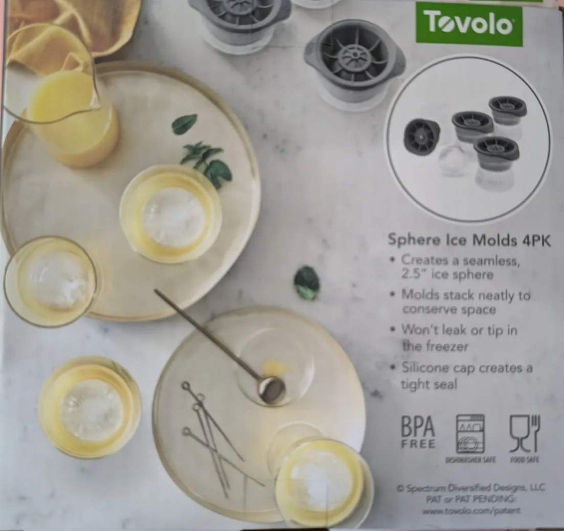 TOVOLO ICE SPHERES - Innovative Ice Mold for Perfectly Round Ice Balls - Kaedas