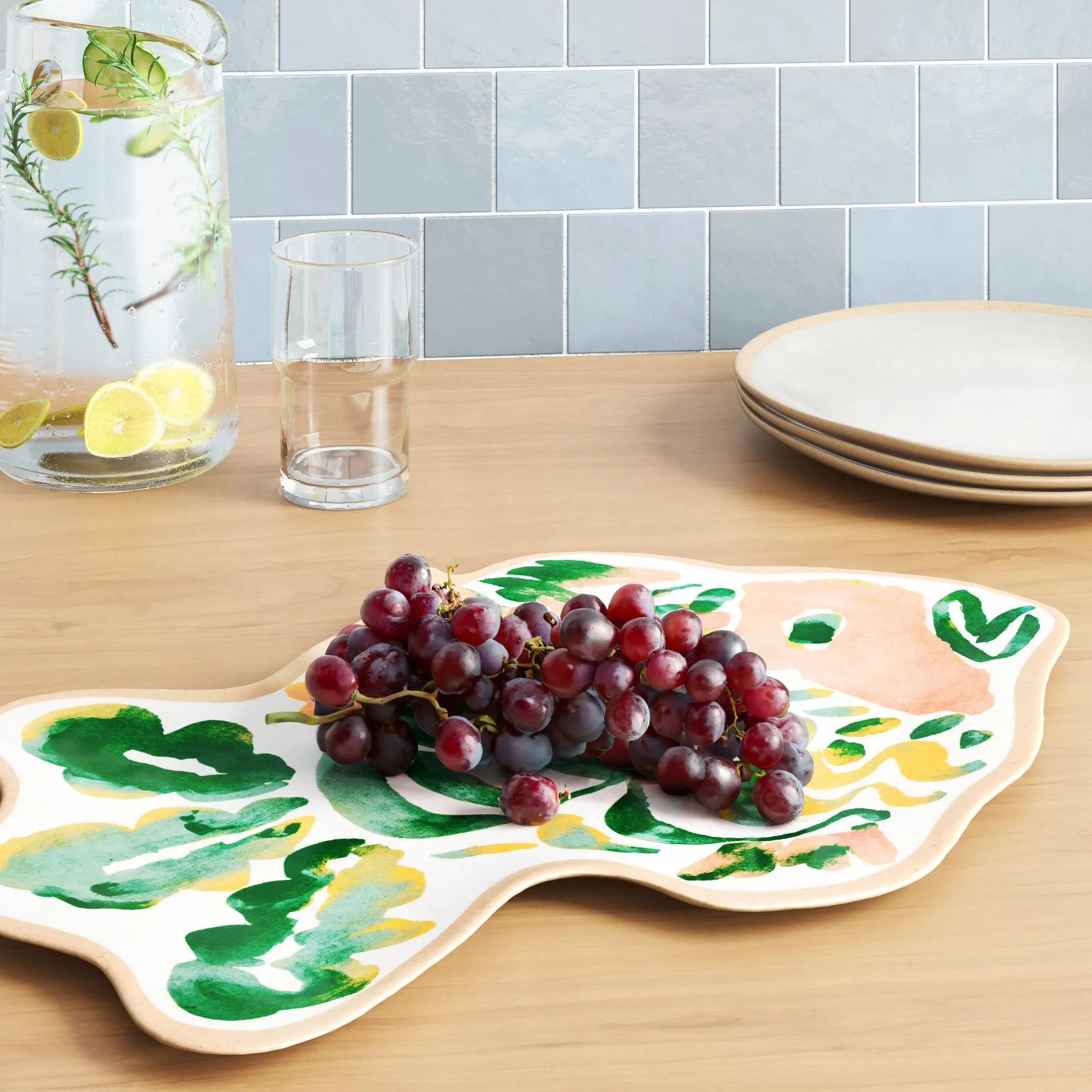 Coastal 17-Inch Figural Fish Serving Platter - Kaedas