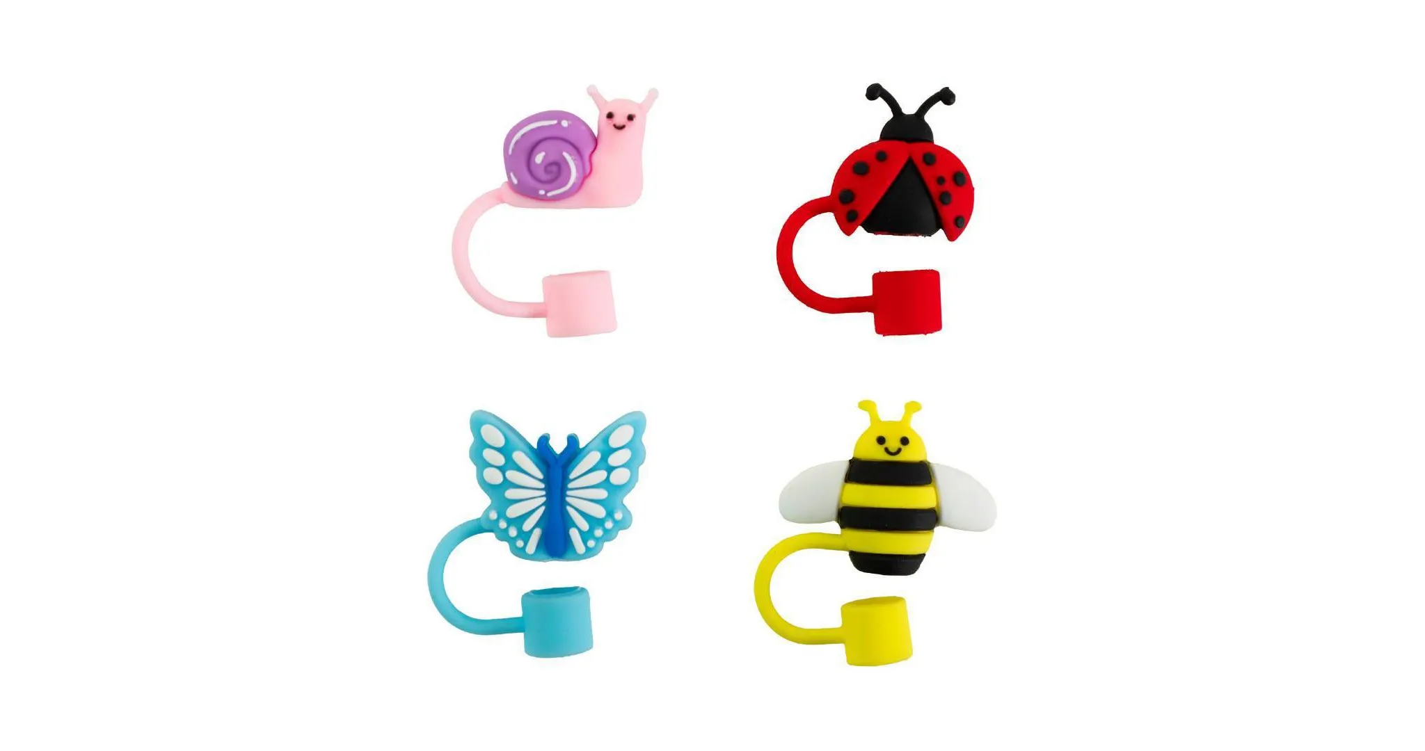 4pk Animal Straw Toppers - Kaedas