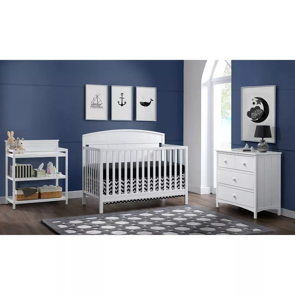 Oxford Baby Baldwin 4-in-1 Convertible Crib - White - Kaedas