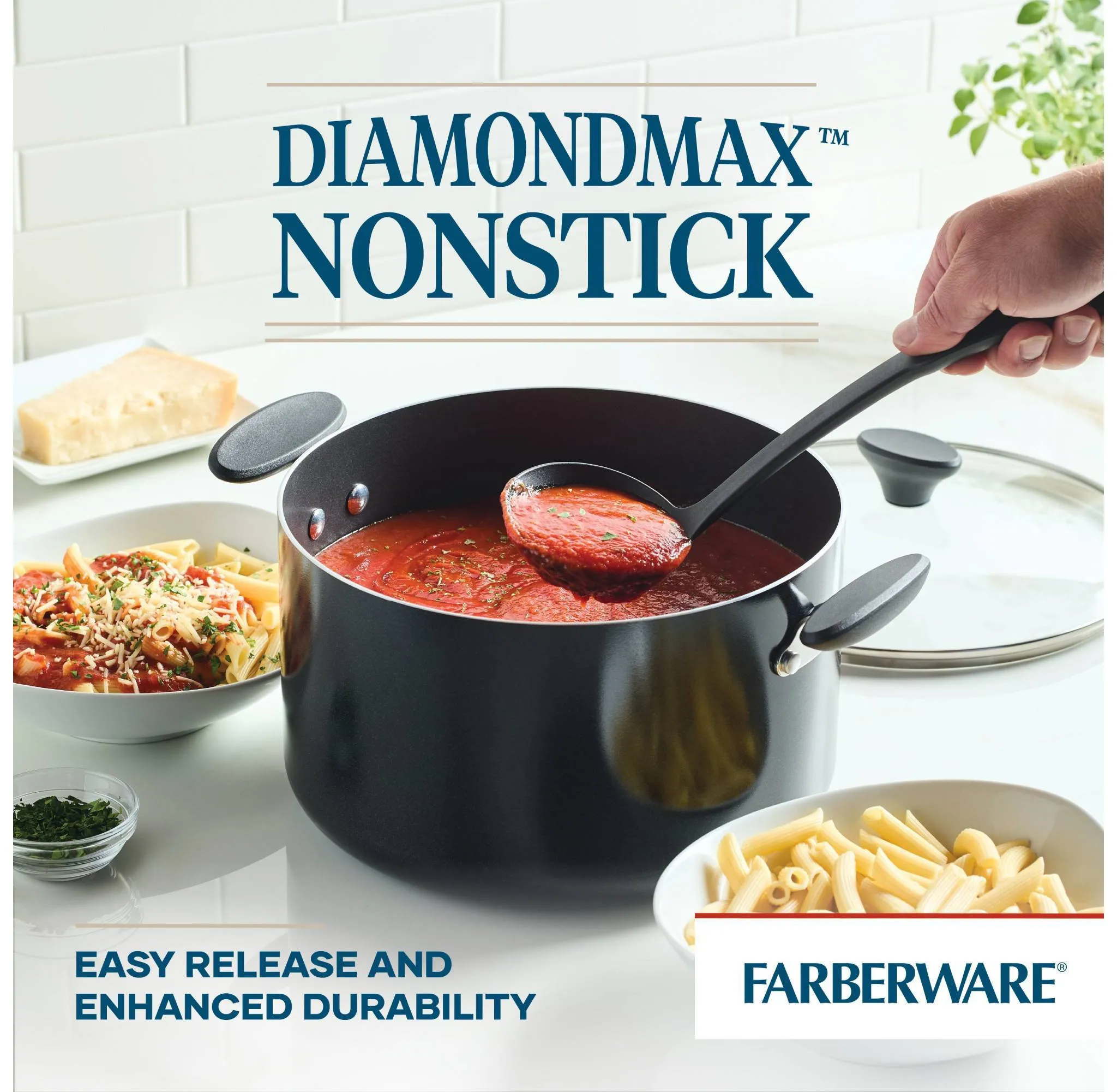 8qt Nonstick Stock Pot With Tempered Glass Lid (See Description) - Kaedas