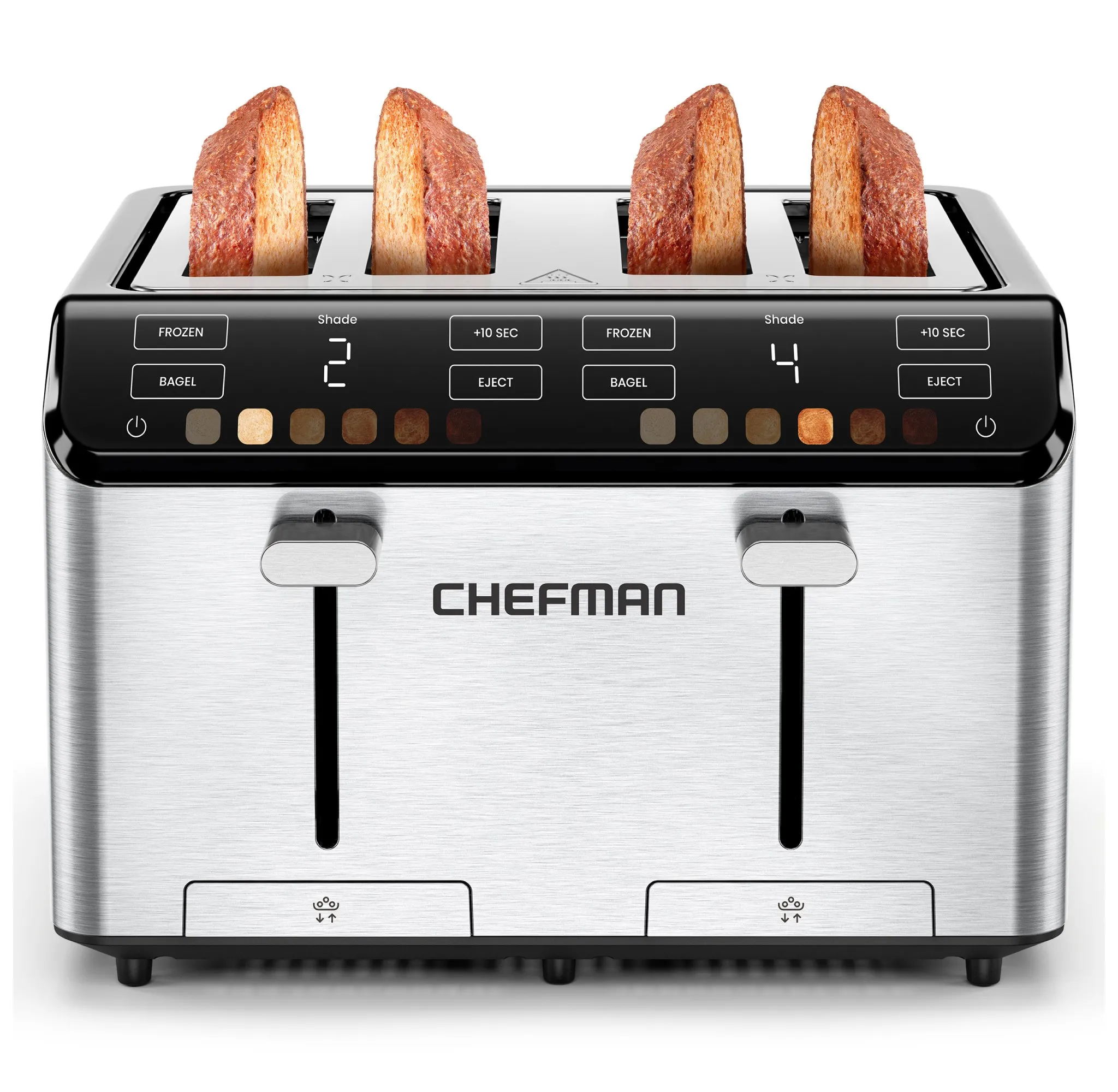 Smart Touch™ 4 Slice Digital Toaster with 6 Touchscreen Shade Settings – Stainless Steel - Kaedas