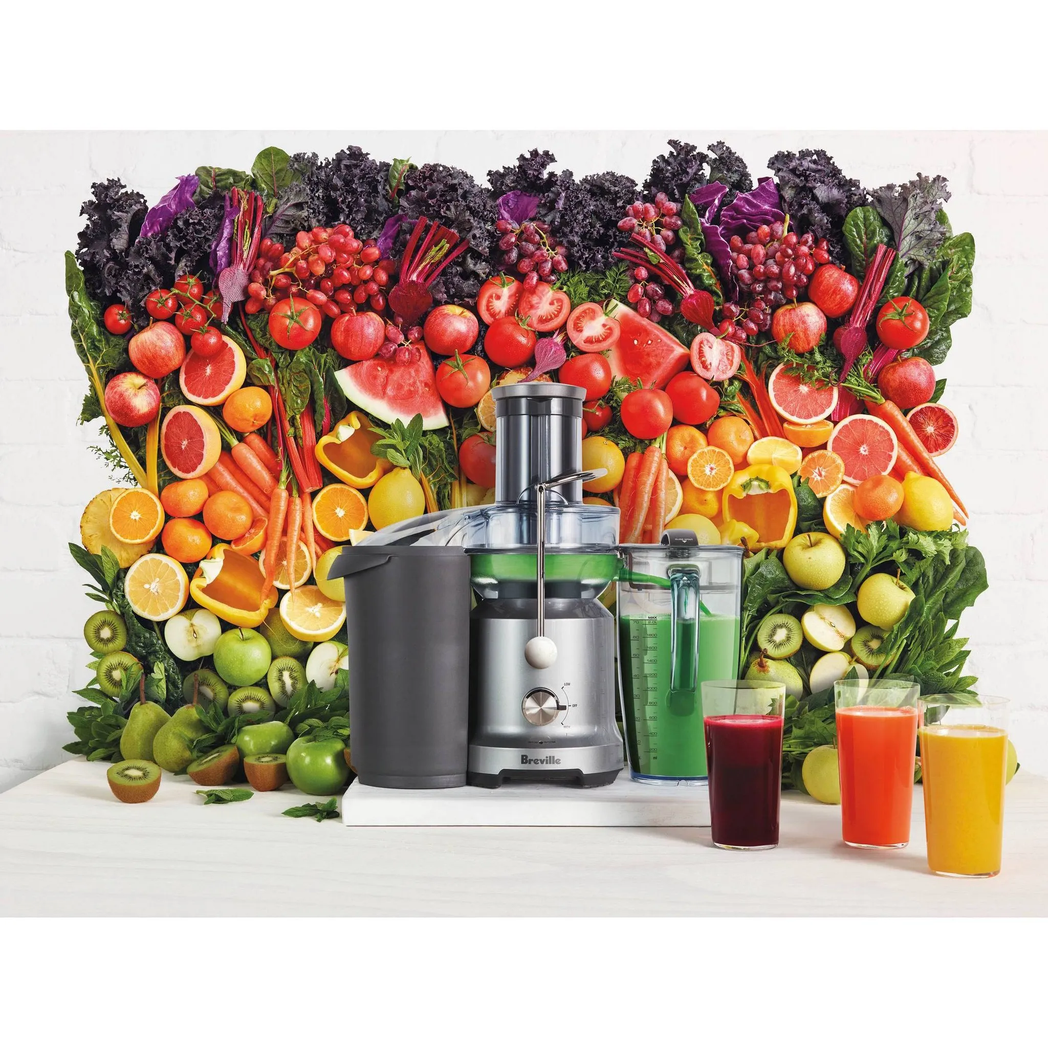 Cold Juice Fountain: 2-Speed Juicer Machine, 850W, Stainless Steel Blades, 3