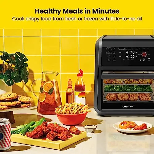 ExacTemp 12 Quart 5-In-1 Air Fryer With Integrated Smart Thermometer - Black - Kaedas