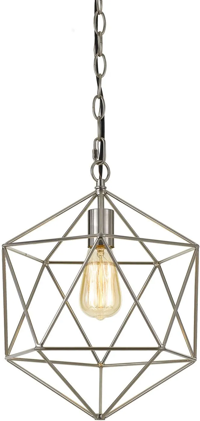 Bellini One-Light Chandelier in Brushed Nickel - Kaedas
