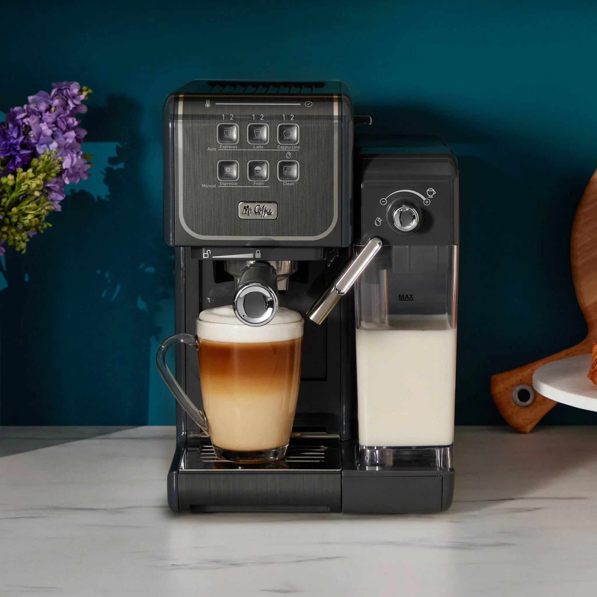 One-Touch Coffeehouse Espresso Cappuccino & Latte Maker Black - Kaedas