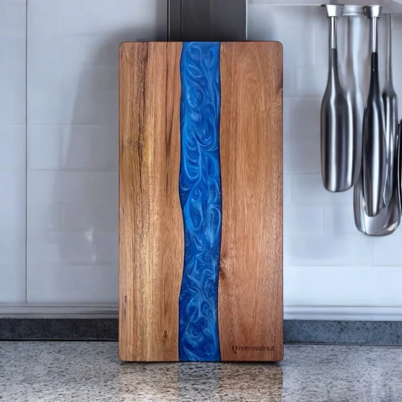 Large Acacia Resin Light Cutting Board & Charcuterie Board - Kaedas