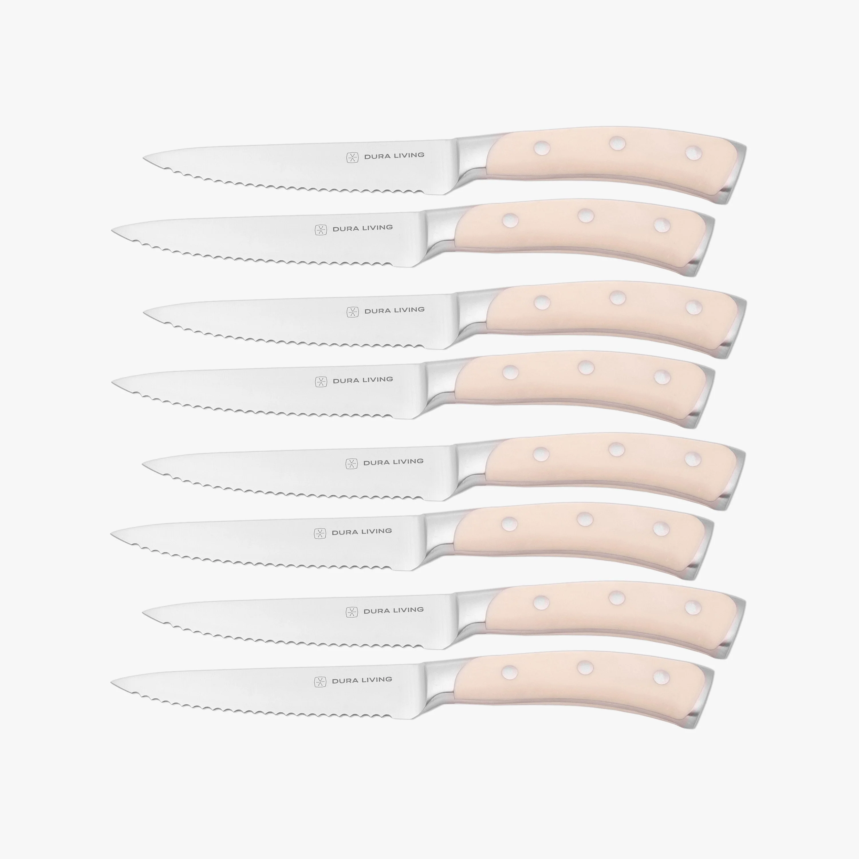 Elite Set of 8 Steak Knives - Cream - Kaedas