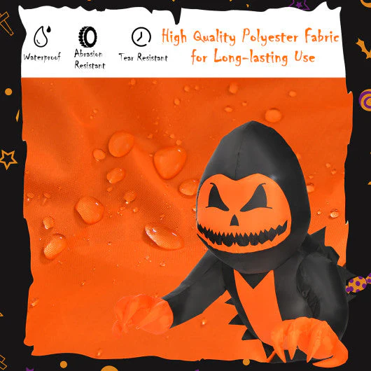 3.3 Feet Halloween Inflatable Pumpkin Head Ghost Broke Out From Window - Kaedas
