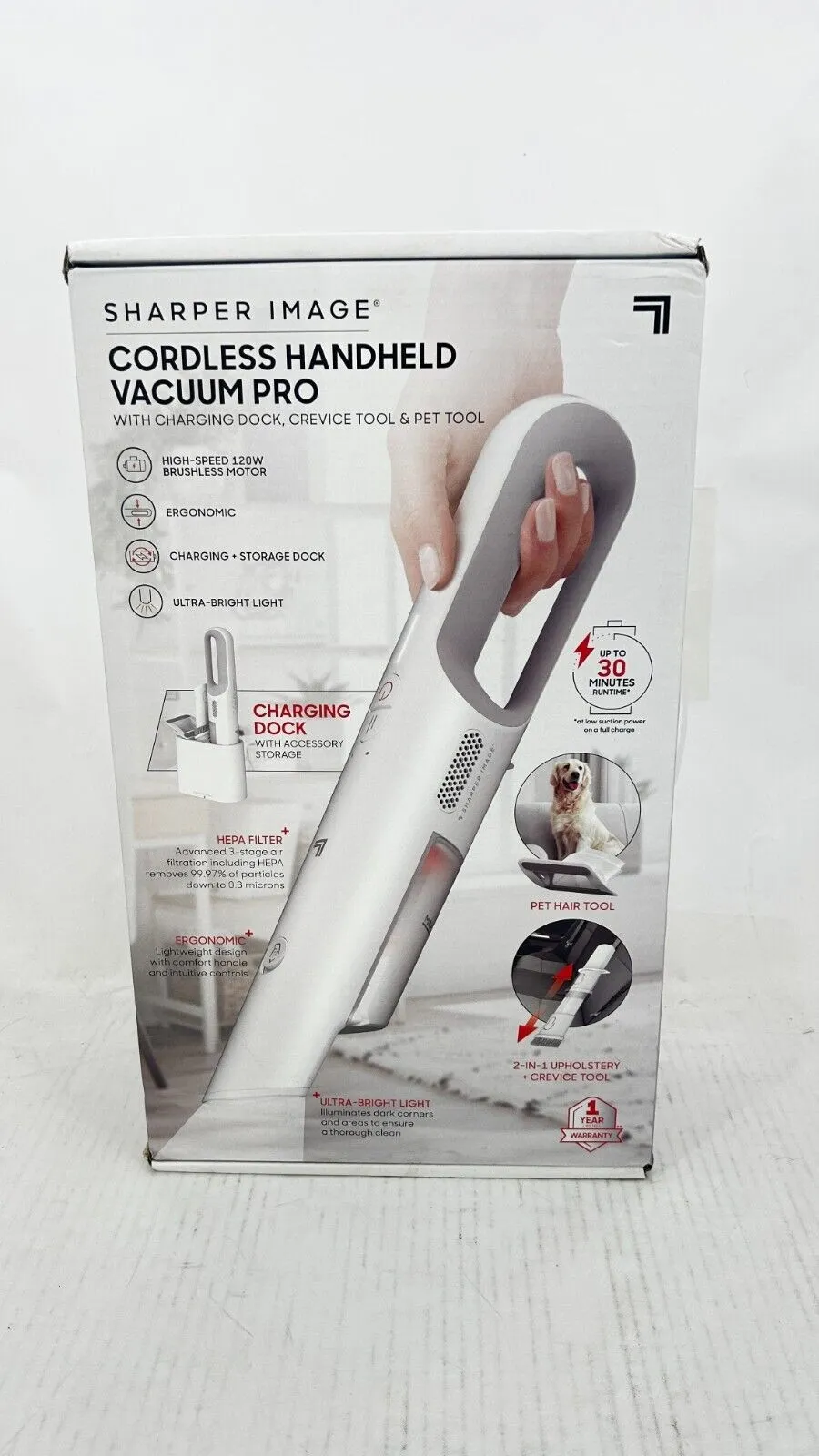 Cordless Handheld Vacuum 120W - White - Kaedas