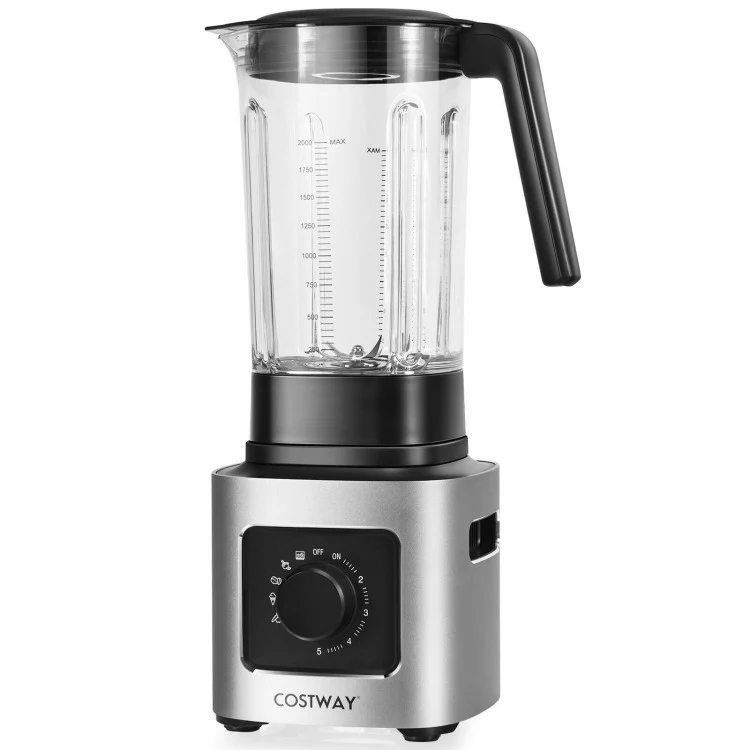 1500W 5-Speed Countertop Smoothie Blender With 5 Presets and 68oz Tritan Jar-Silver - Kaedas