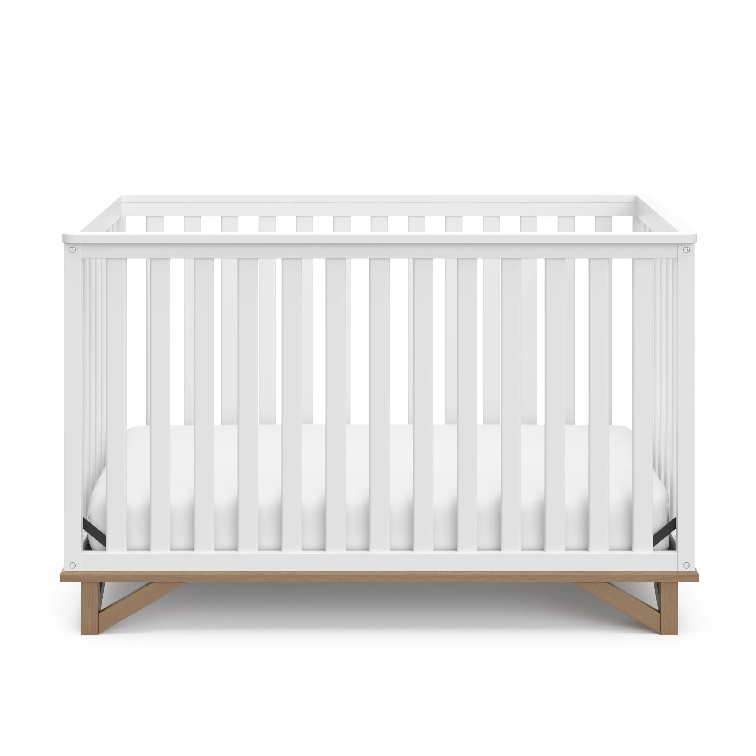 Santa Monica 5-in-1 Convertible Crib - White/Vintage Driftwood - Kaedas