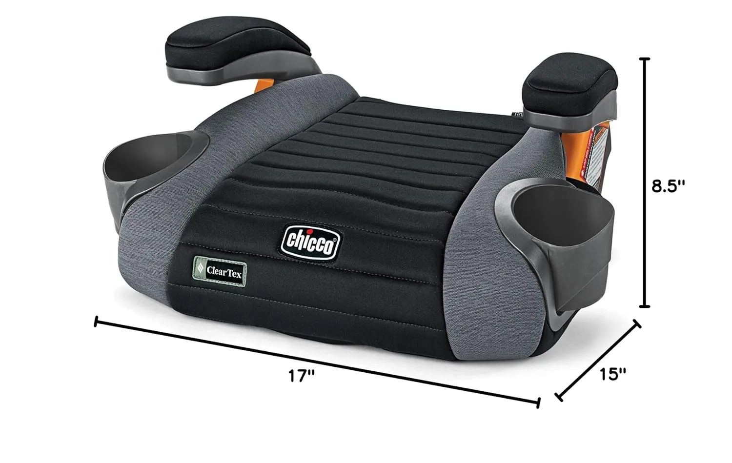 GoFit Cleartex Backless Booster Car Seat - Shadow - Kaedas