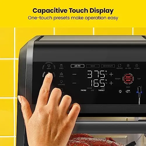 ExacTemp 12 Quart 5-In-1 Air Fryer With Integrated Smart Thermometer - Black - Kaedas