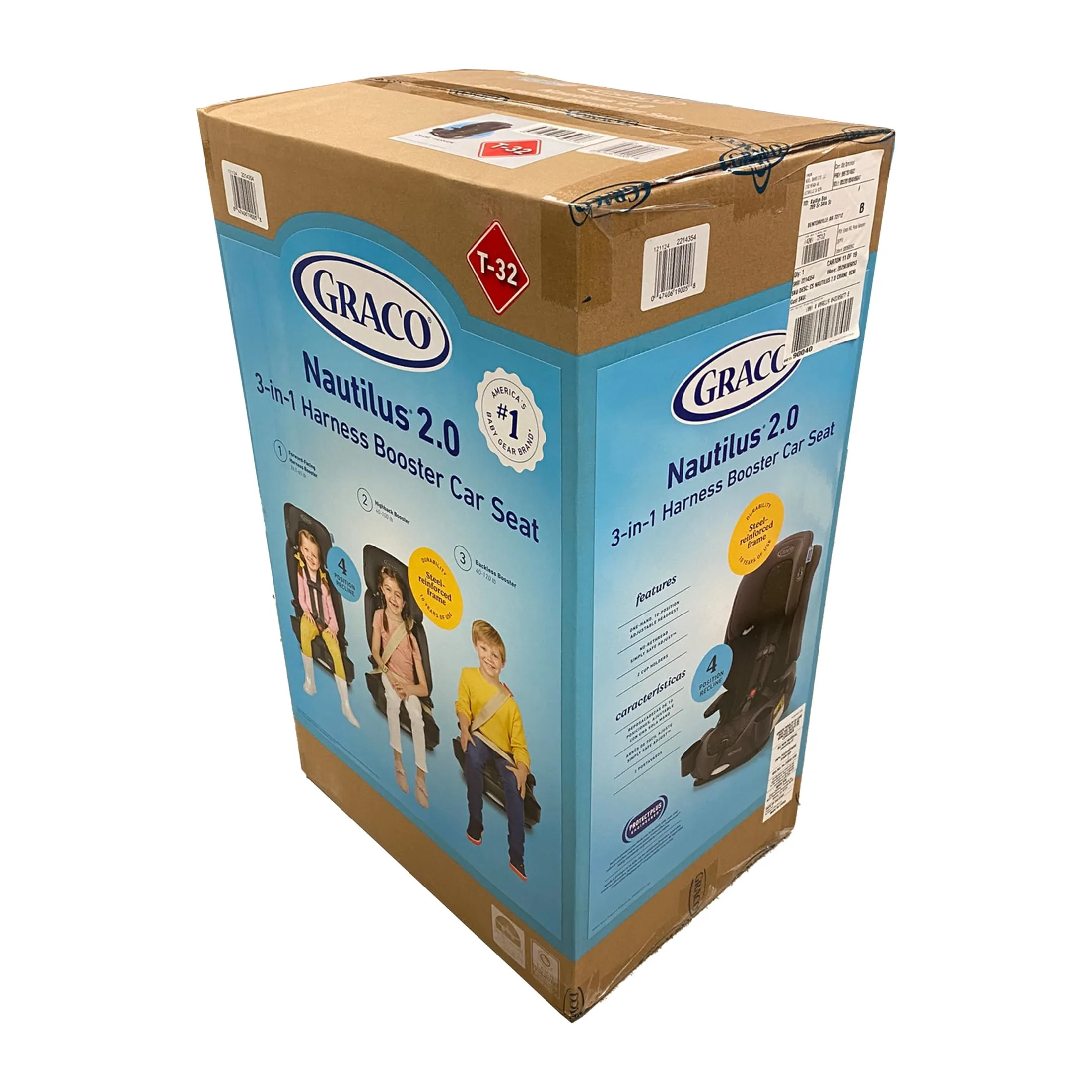 Graco Nautilus 2.0 3-in-1 Harness Booster Car Seat - Crane - Kaedas