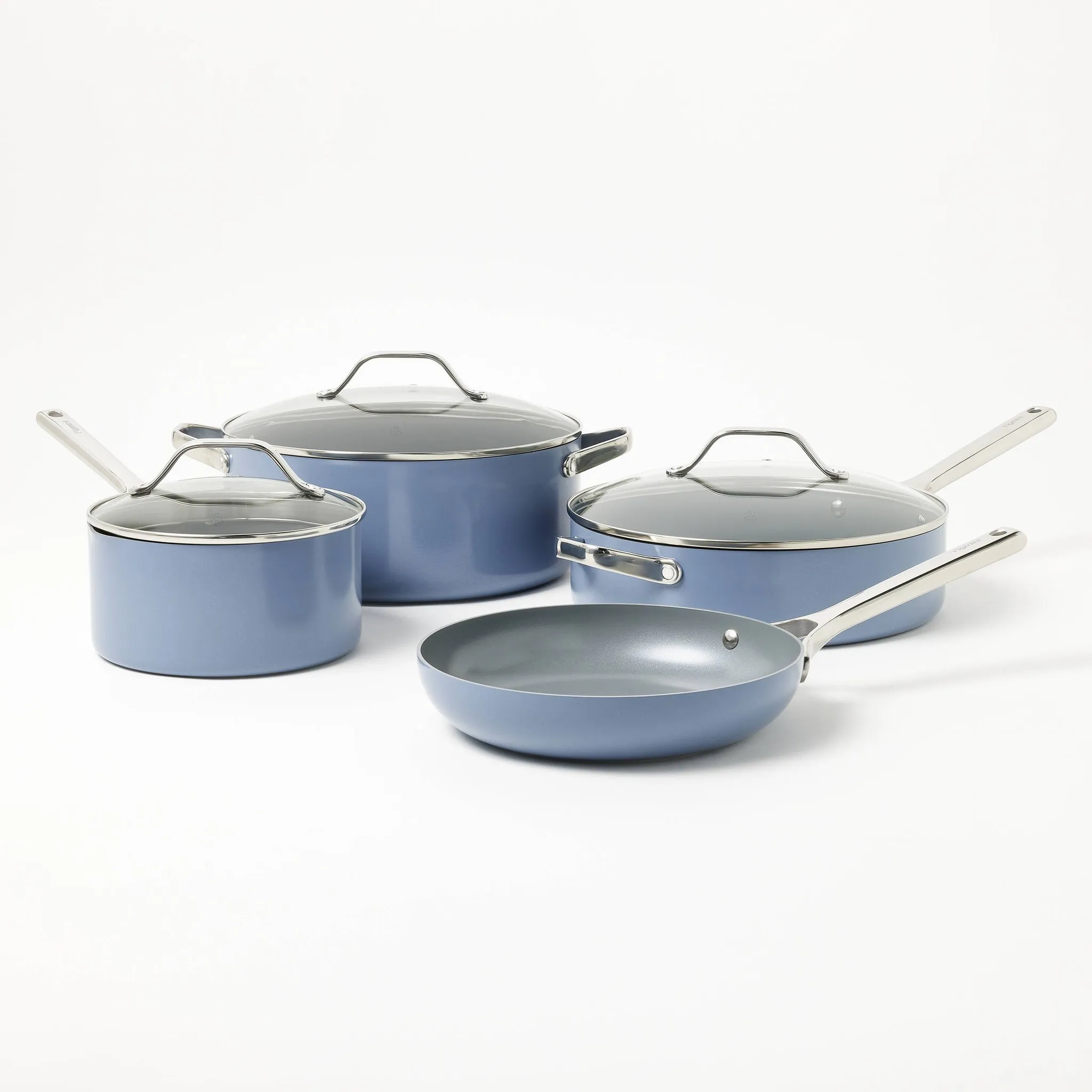 7pc Nonstick Ceramic Coated Aluminum Cookware Set - Kaedas