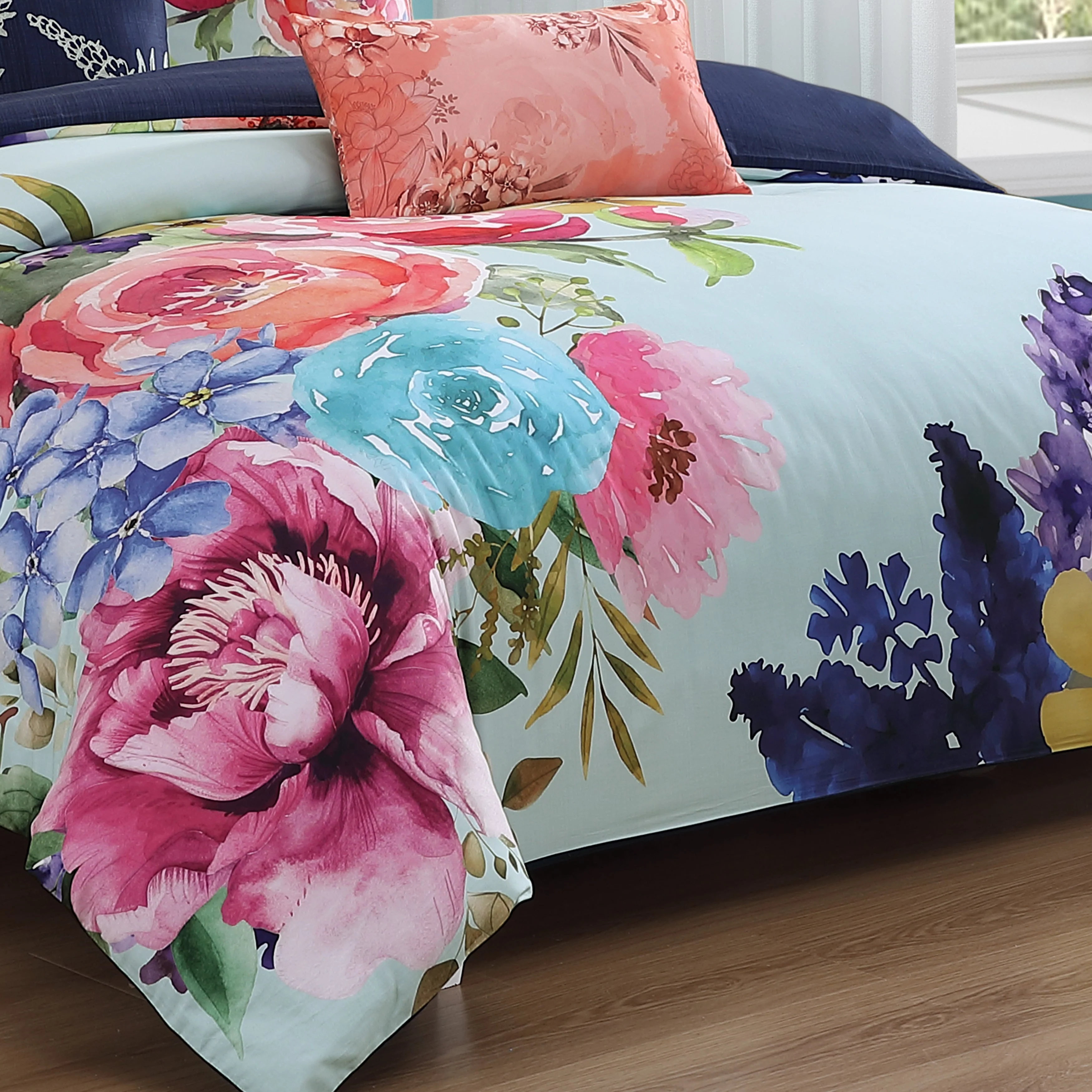 Bebejan Aqua Fiesta 5 Piece Reversible Comforter Set - Kaedas