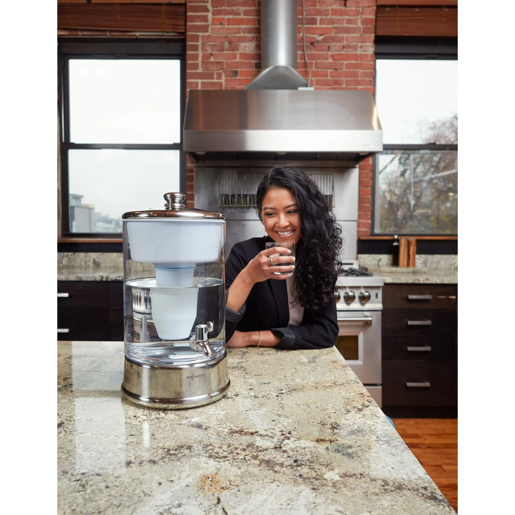 40 Cup Glass Water Pitcher with Ready-Pour + Free Water Quality Meter - Kaedas