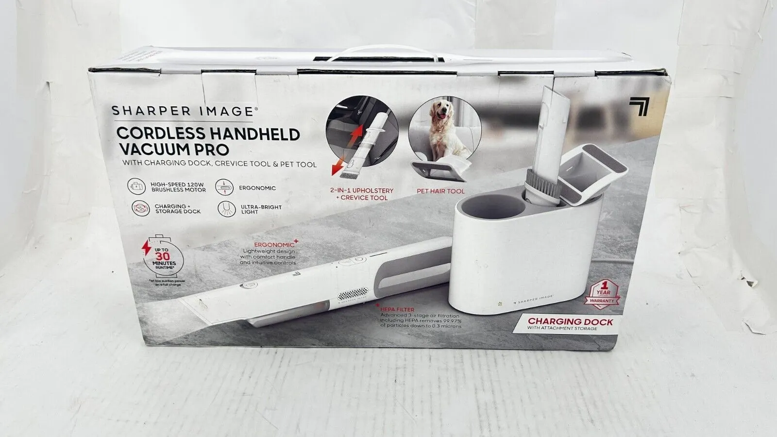 Cordless Handheld Vacuum 120W - White - Kaedas