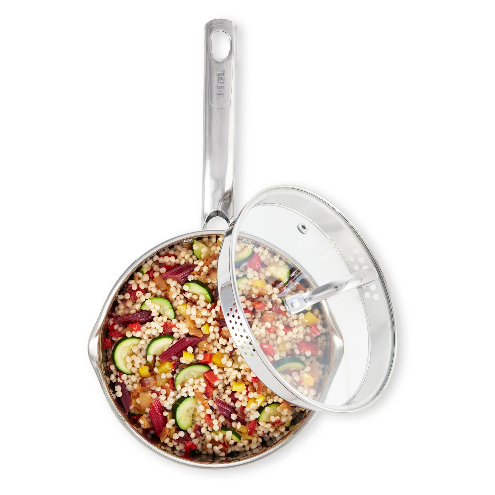 T-fal 14pc Expert Stainless Steel Cookware Set Silver (See - Kaedas