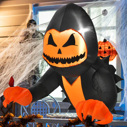 3.3 Feet Halloween Inflatable Pumpkin Head Ghost Broke Out From Window - Kaedas