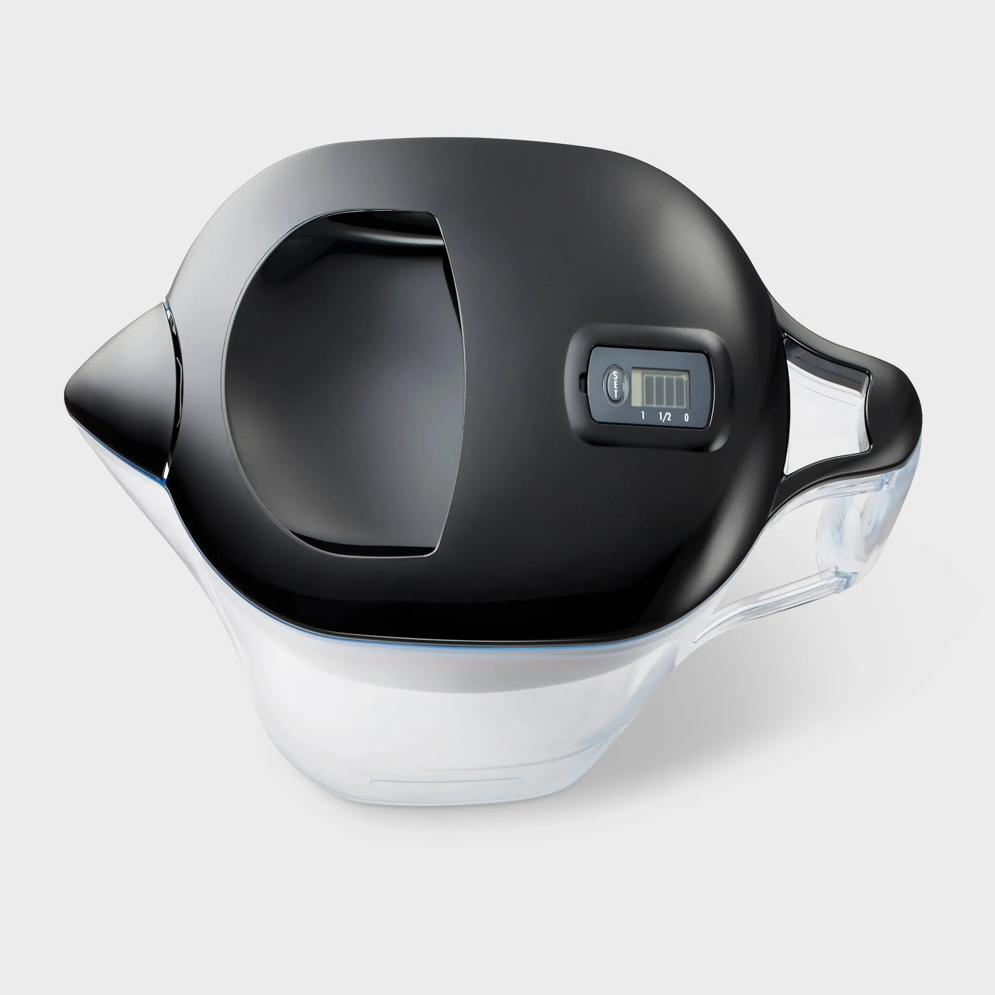 Water Filtration Pitcher Black 10 Cup Capacity - ™: Dishwasher-Safe, 2 Filters, Electronic Change-Filter Indicator - Kaedas