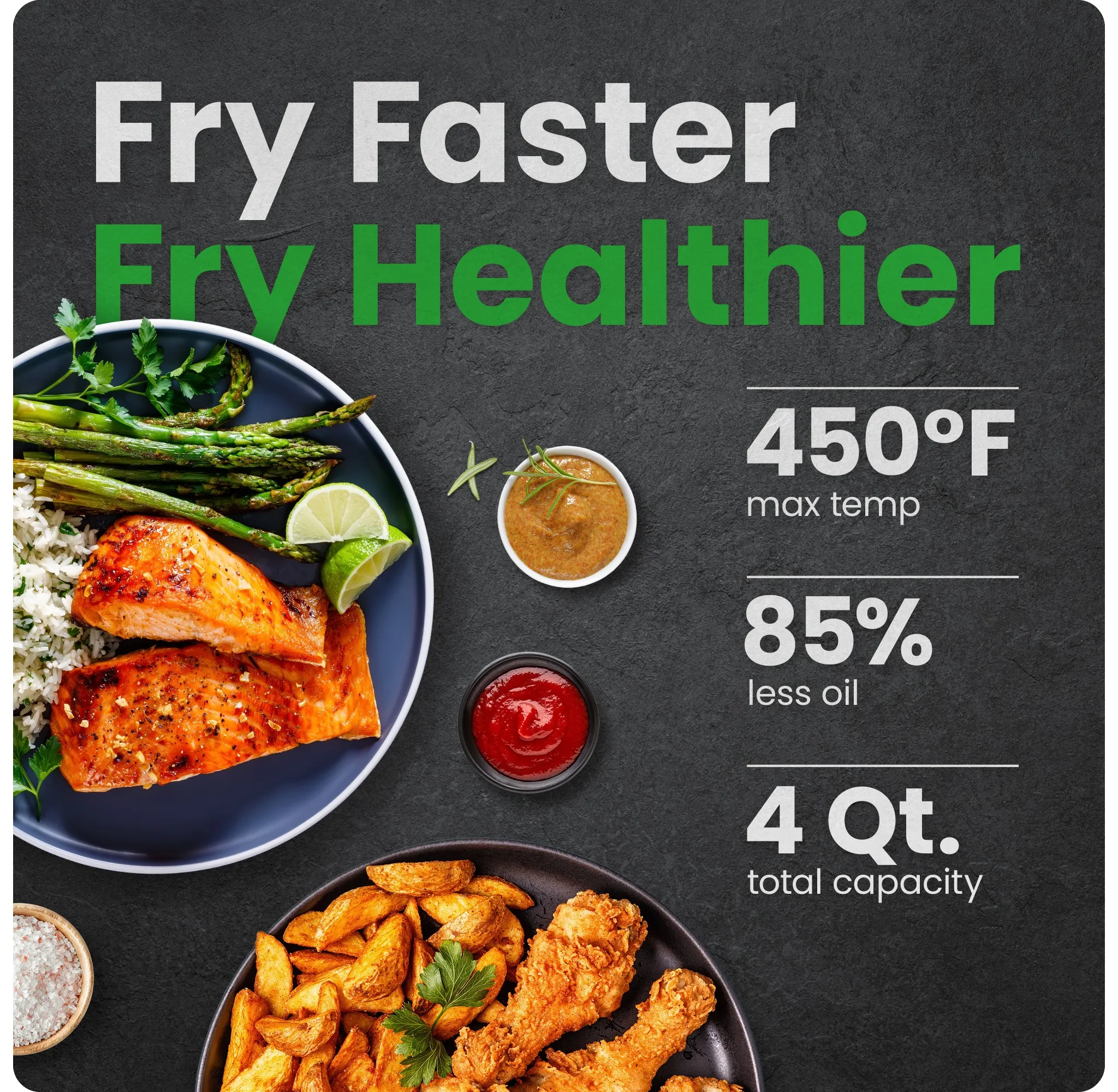 TurboFry Touch 4-Qt Easy-View Air Fryer - Black (See Description) - Kaedas