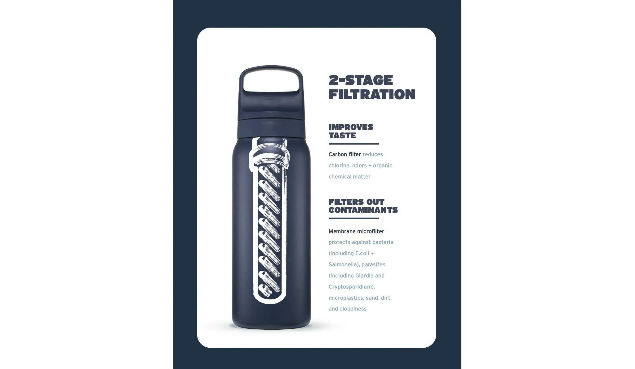 24oz Go Series Stainless Steel Water Filter Bottle - Thistle Purple - Kaedas