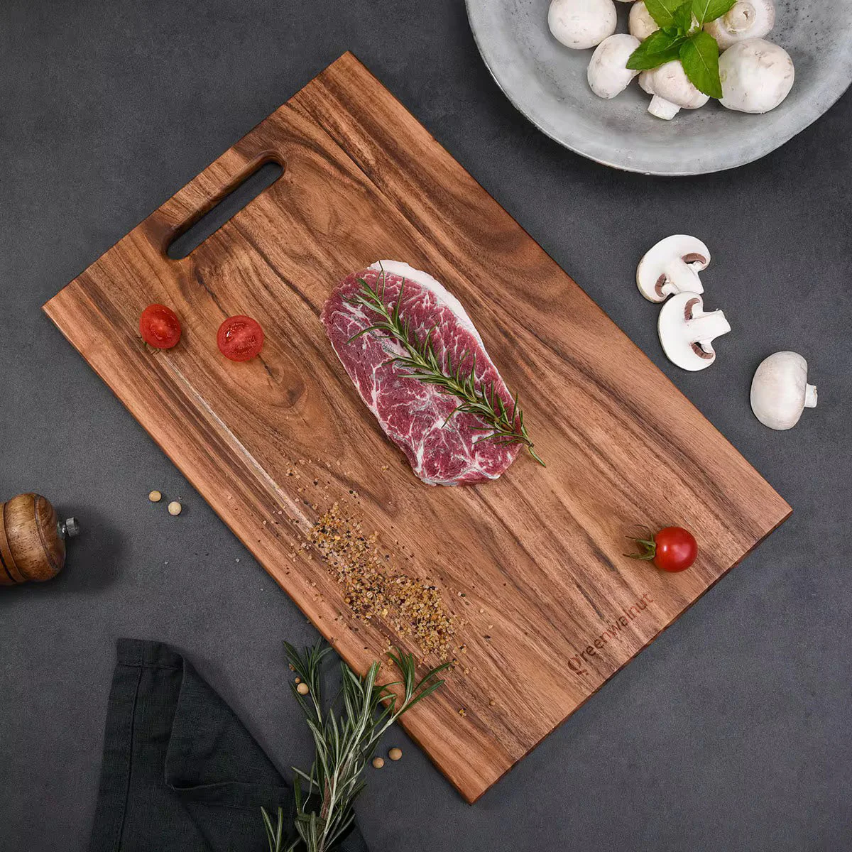 Acacia Wood Cutting Board - Durable, Easy-Clean Chopping Block for Kitchen & Dining - Kaedas