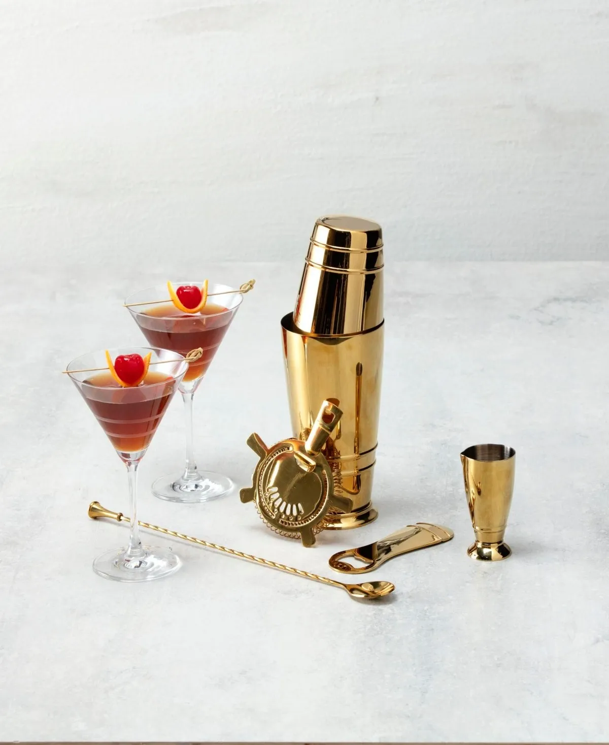 Fortessa Crafthouse Signature Gold Bartender Essentials Kit - Kaedas