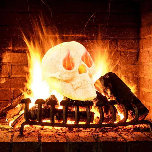 Halloween Fire Pit Skull Halloween Decoration-Beige - Kaedas
