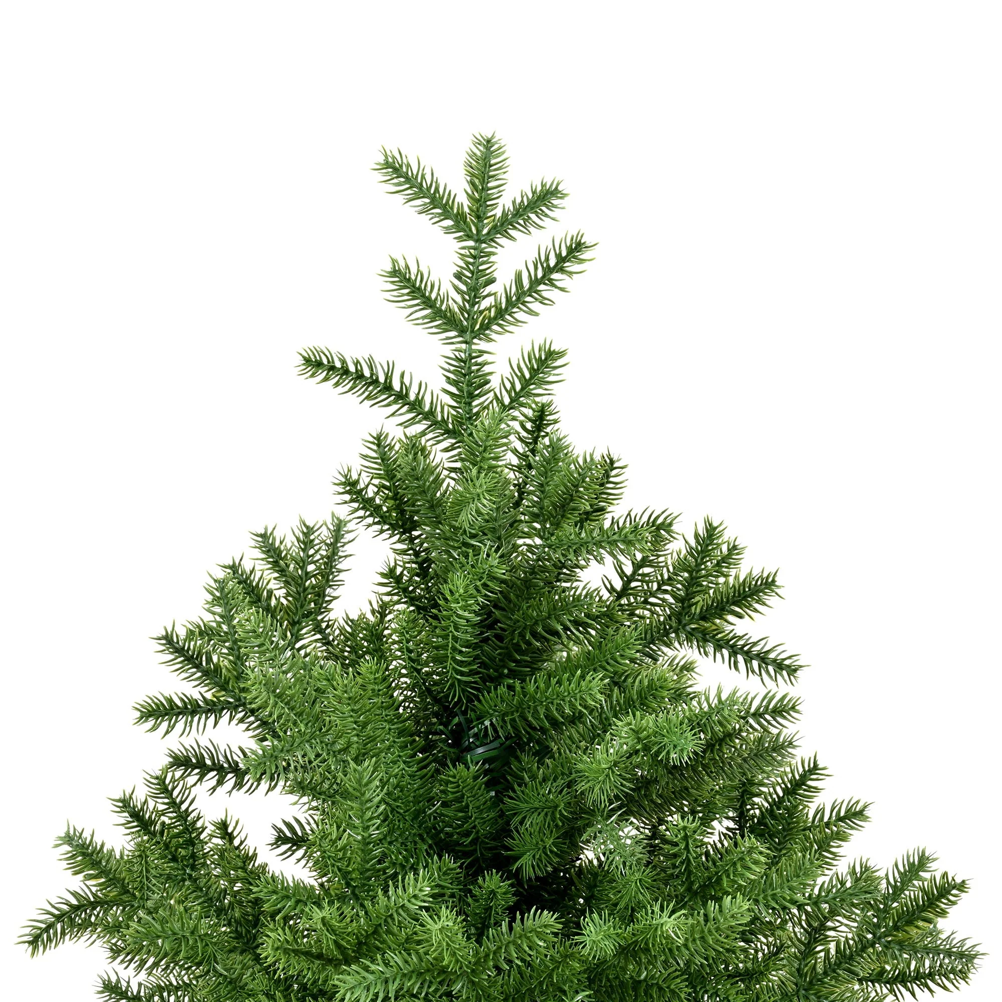7Ft Spruce Full Christmas Tree Unlit With Hinged Branches and Foldable Stand - Green - Kaedas