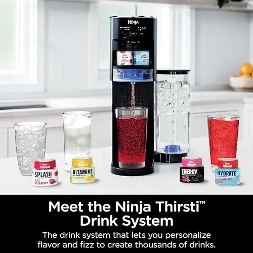 Ninja Thirsti Sparkling Drink System, One Size, Black (See Description) - Kaedas