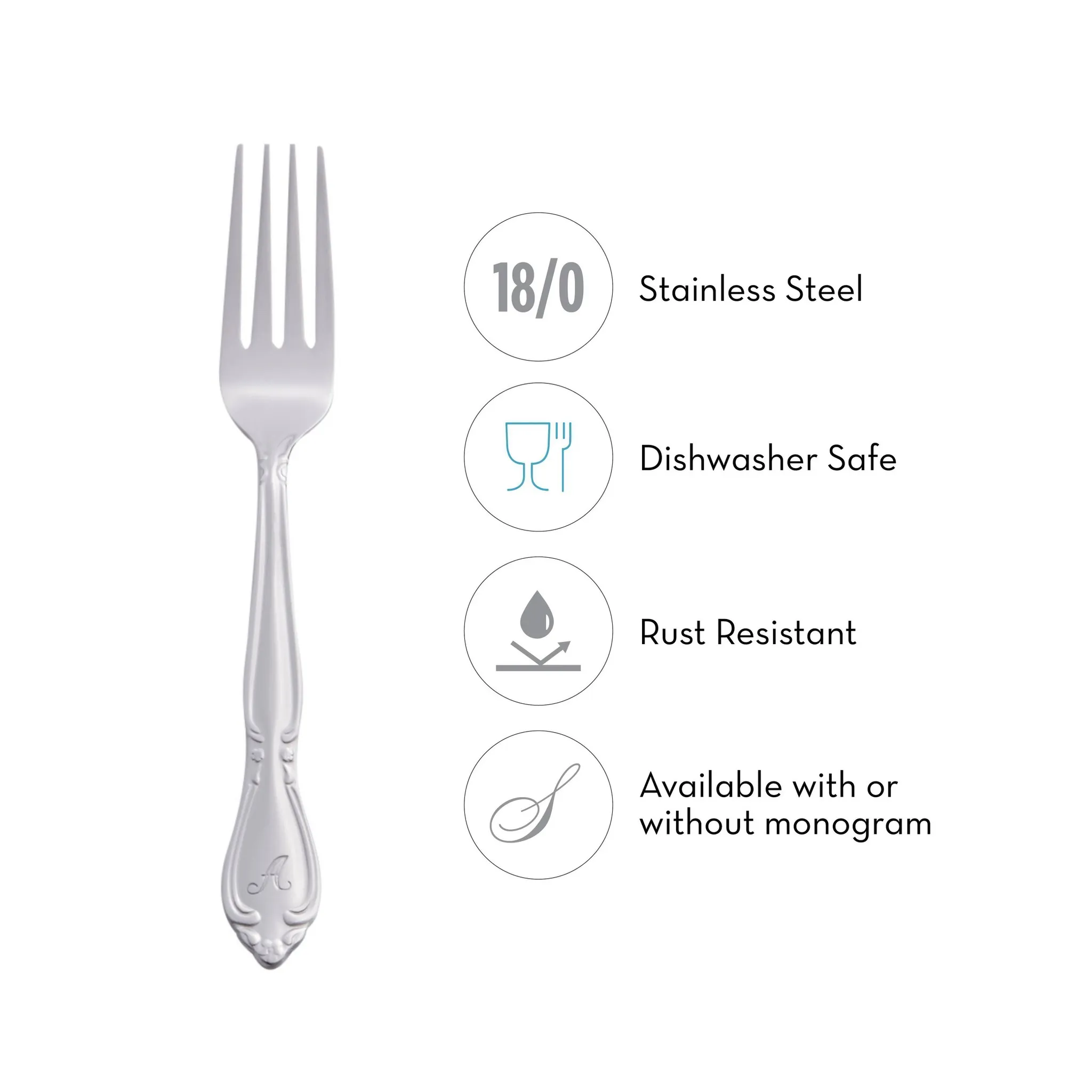 Monogrammed Flatware Set - Silver - Kaedas