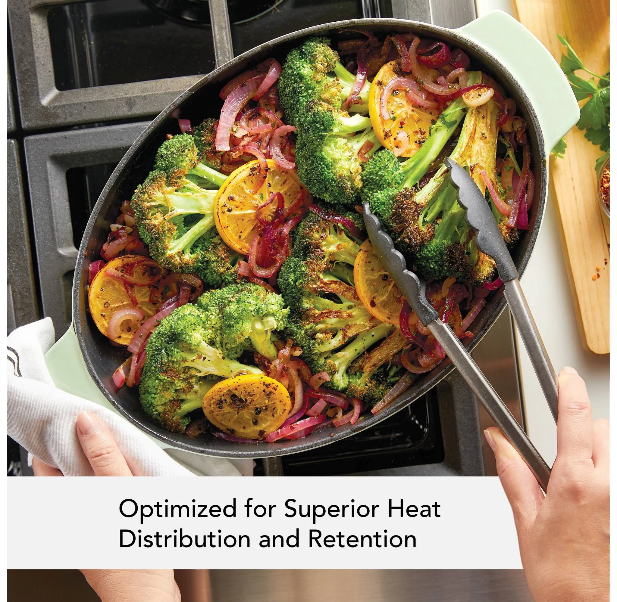 2.5qt Enameled Cast Iron Au Gratin - Pistachio - Kaedas