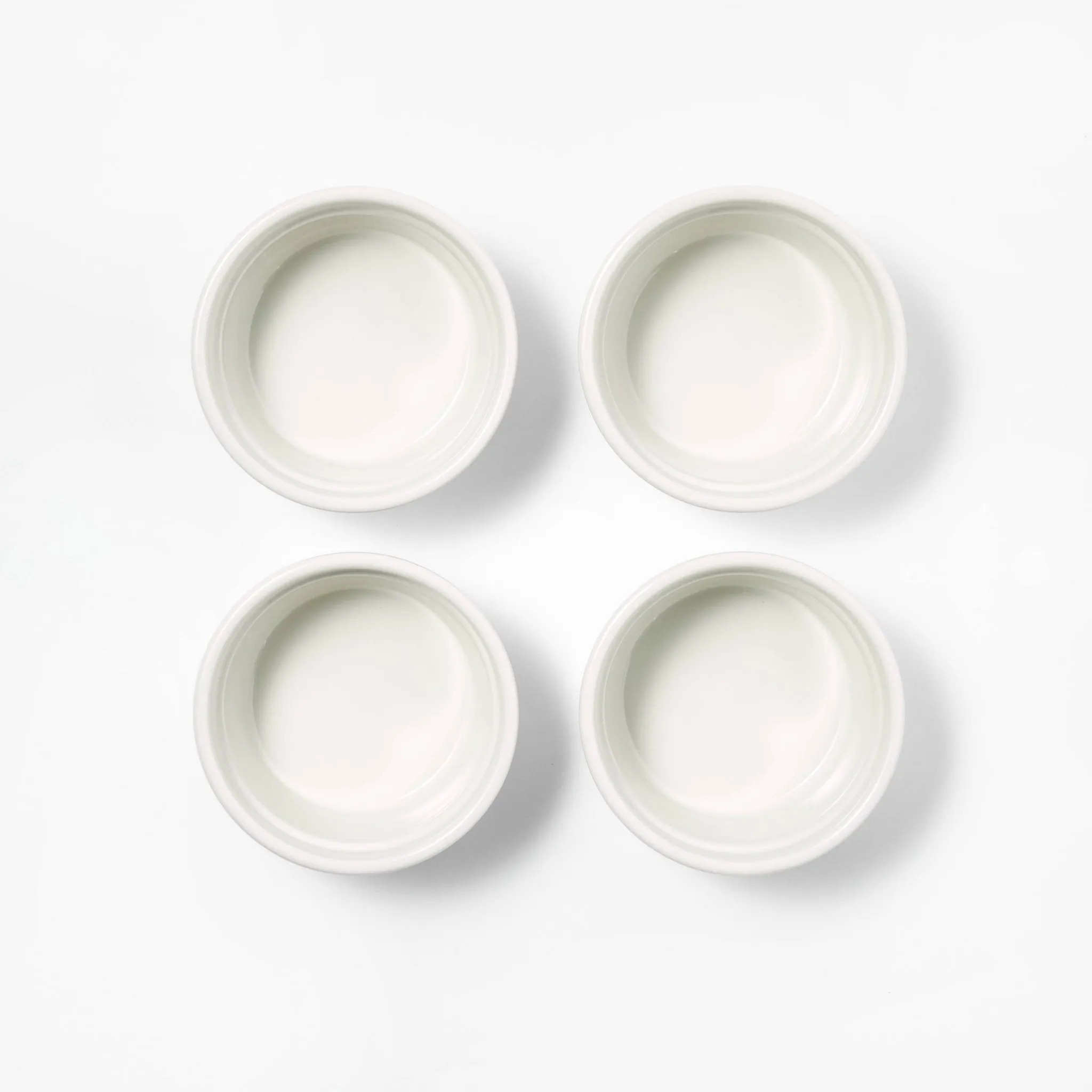 4-Piece Stoneware Ramekin Set - Beige - Kaedas