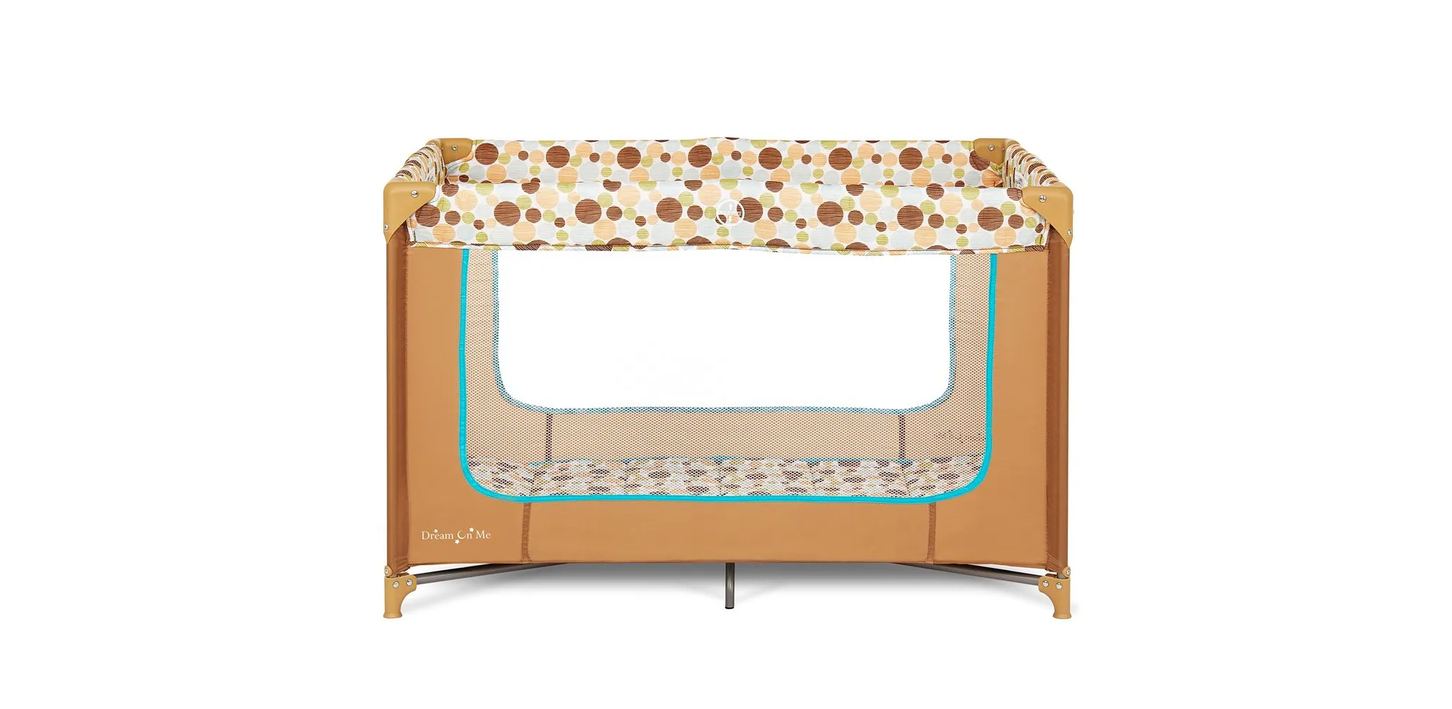 Zodiak Portable Play Yard With Carry Bag, Coffee/Blue - Kaedas