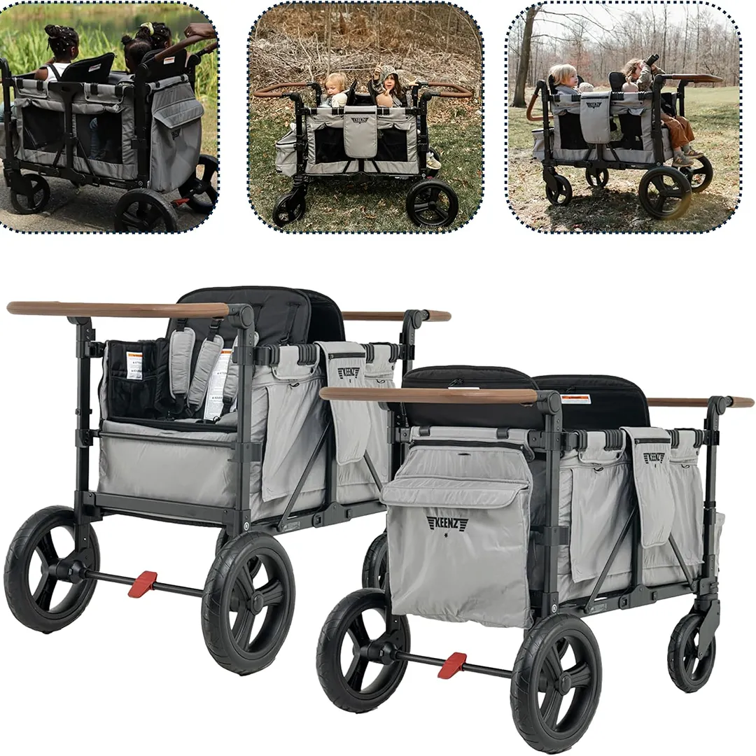 XC+ EVO - Luxury 4 Passenger Stroller Wagon - Gray - Kaedas