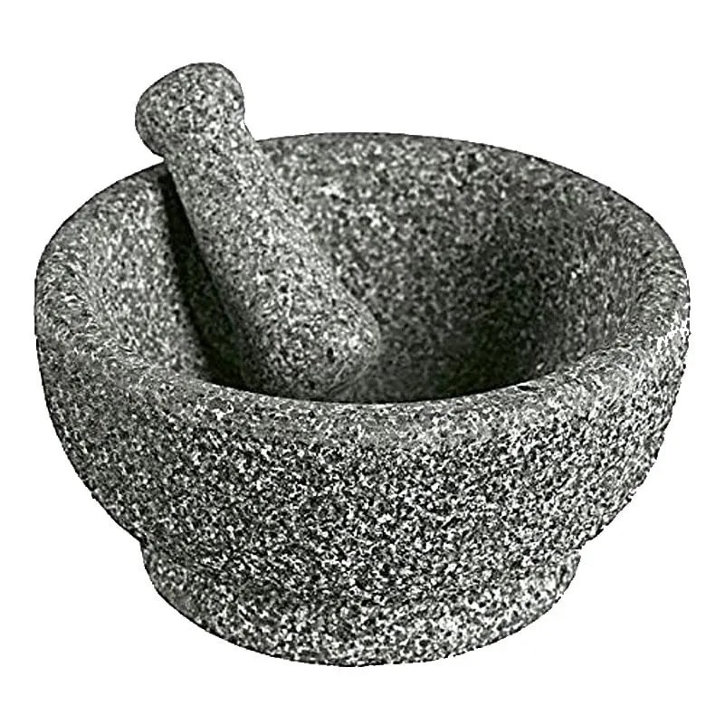8.5 Inch Polished Natural Stone Mortar and Pestle - Kaedas