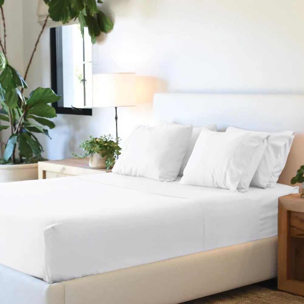 Jennifer Adams Eternal King Sheet Set - Luxurious White Bedding - Kaedas