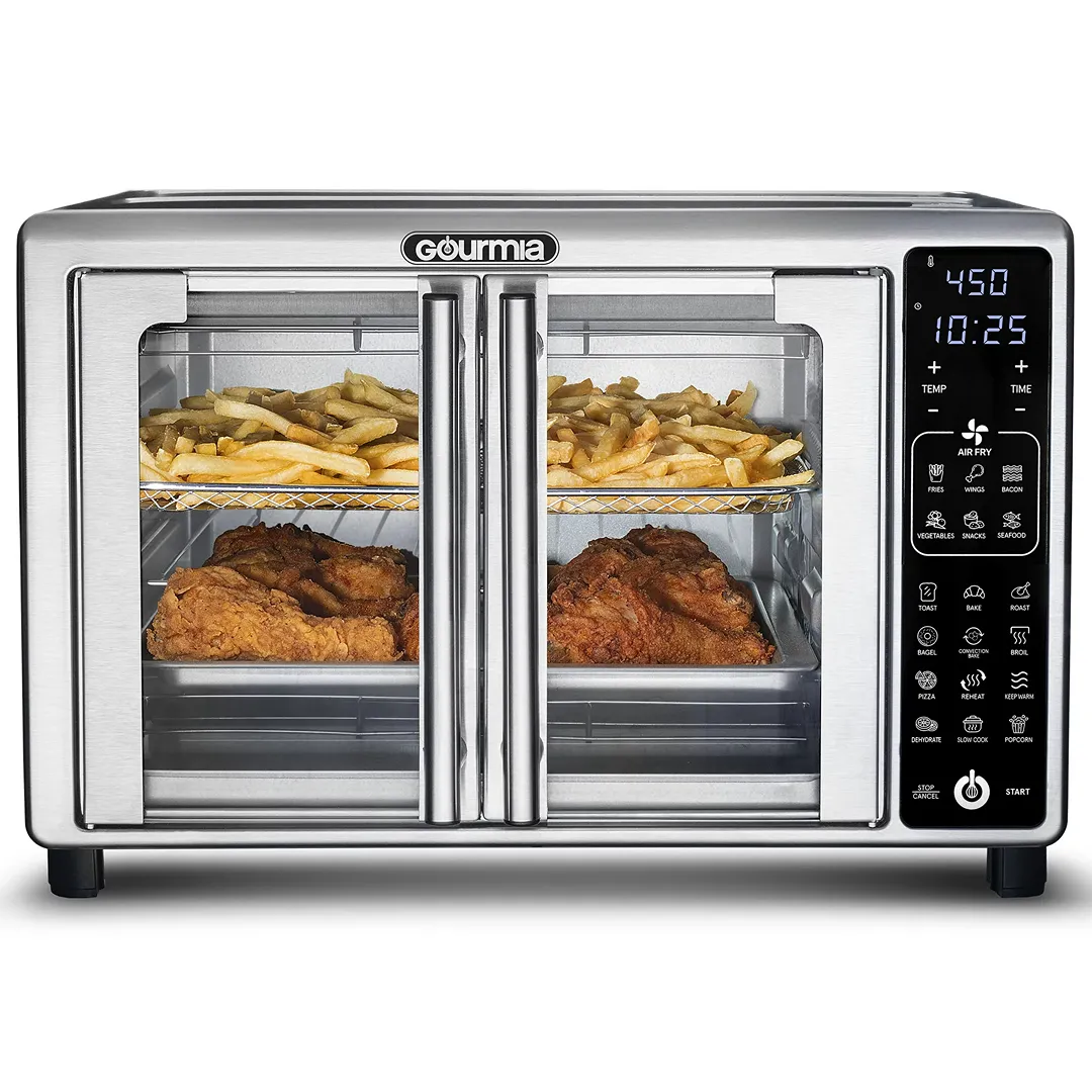 6-Slice Digital Toaster Oven Air Fryer with 19 One-Touch Presets Stainless Steel (See Description) - Kaedas