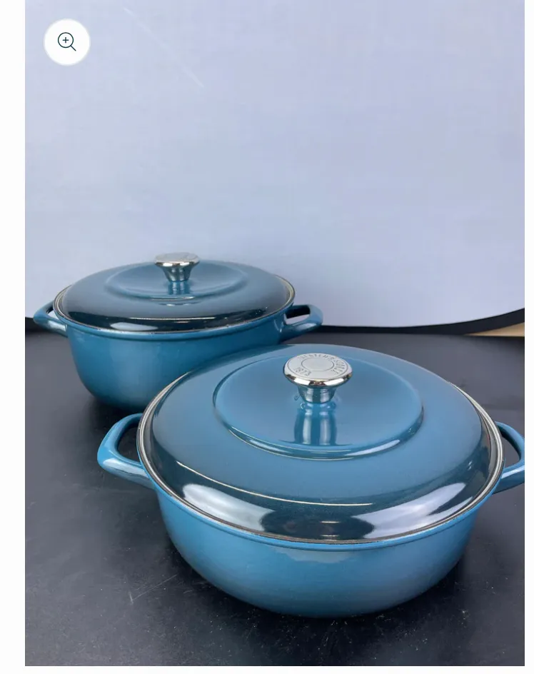 Enameled Cast Iron Dutch Oven and Casserole - Blue - Kaedas